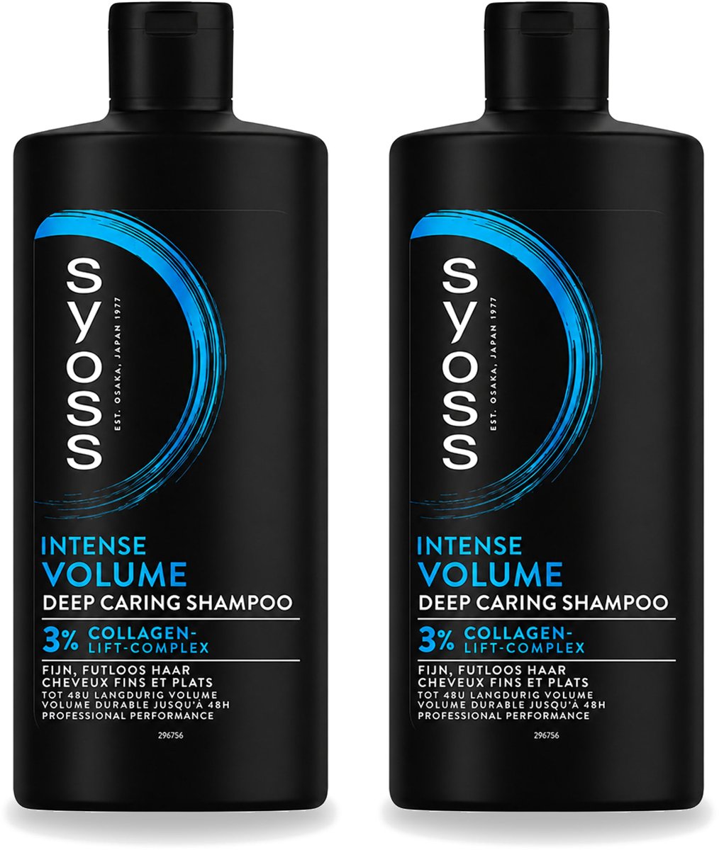 2 x SYOSS - Volume 440 ml - Shampoo - Voor Volumeboost - 440ml - Voordeelverpakking - 2 stuks