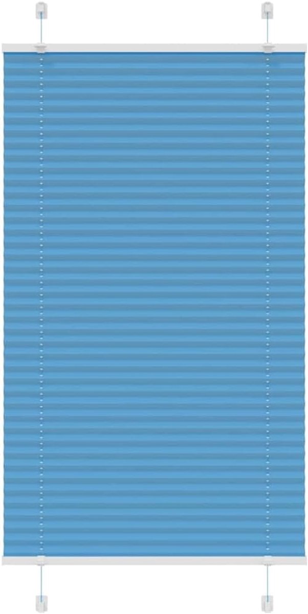 blauw 70 x 100 cm, stofbreedte 69,4 cm, van 100% polyester voor bescherming tegen inkijk en zon, met twee montagemogelijkheden