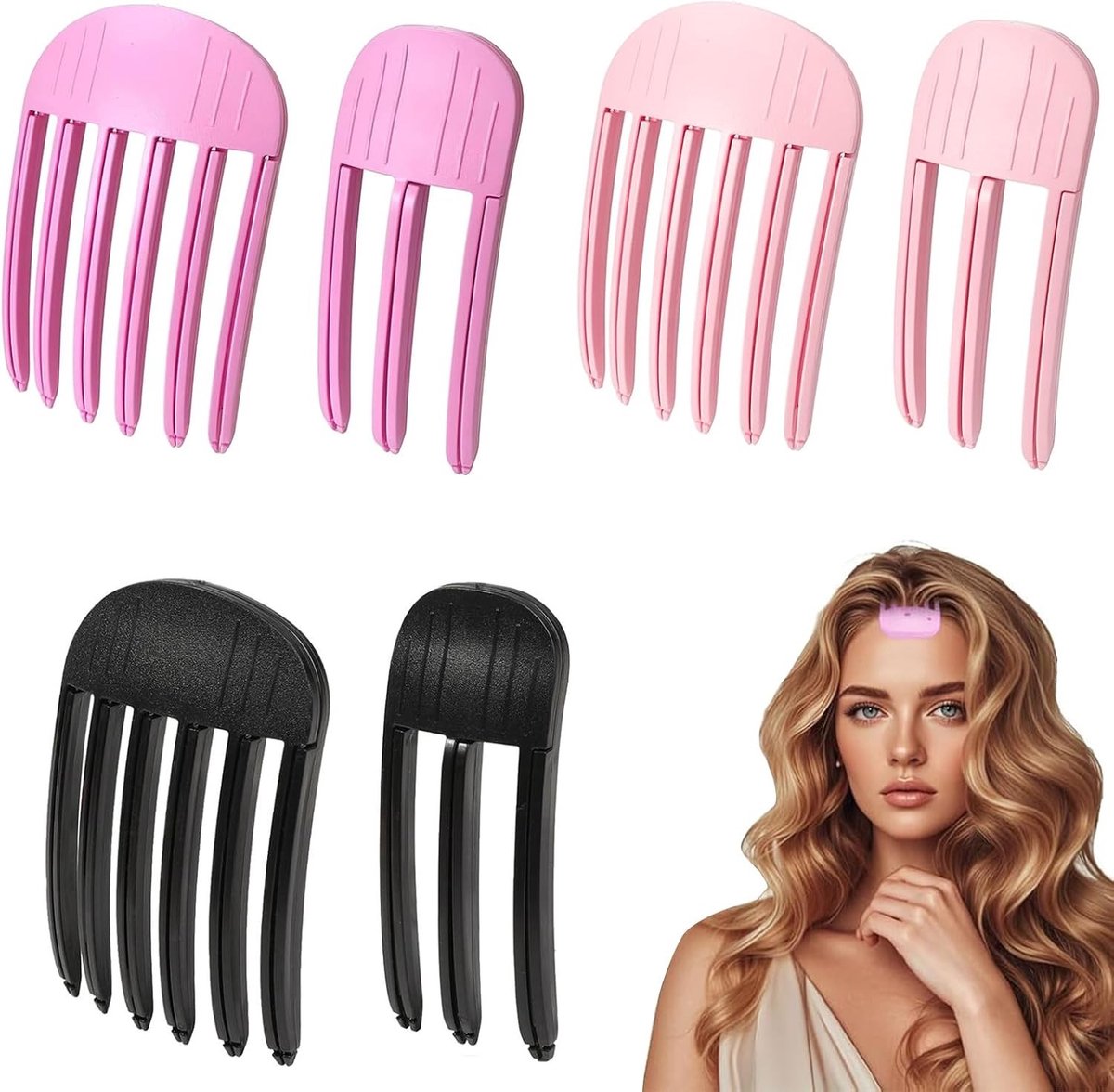 Praktische Volume Clips voor Haar, 2 Stuks - Ideaal voor Volume en Stevigheid, Geschikt voor Lang en Kort Haar