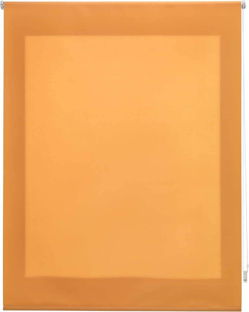 Glad oprolgordijn - doorschijnend 6x160x250 cm oranje