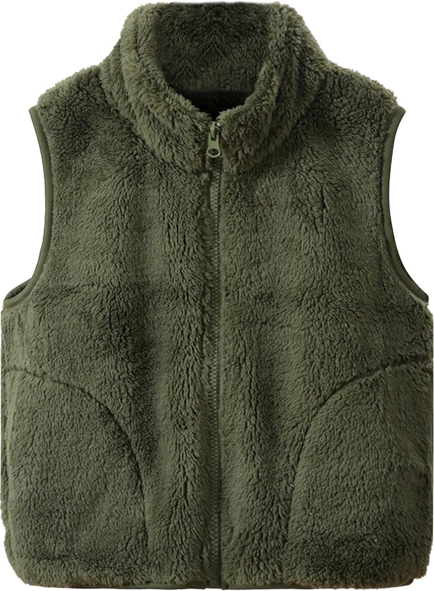 Fleecevest voor jongens en meisjes, mouwloos, herfst, winter, warm, voor uniseks, kinderen