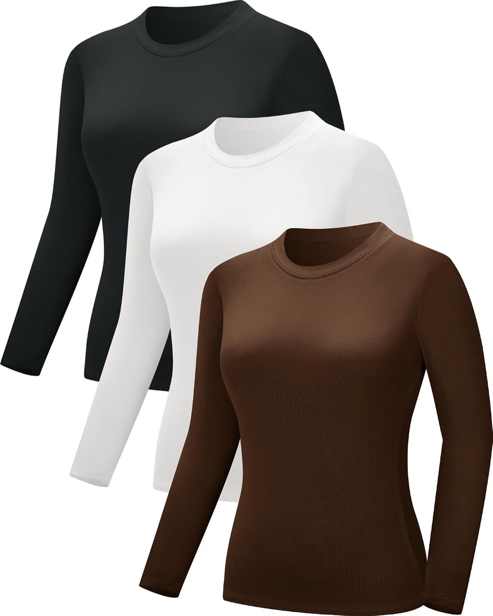 Thermische shirts met lange mouwen voor dames, basic