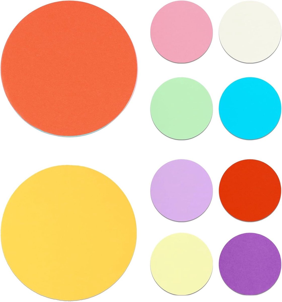 500 vellen origami papier rond, diameter 15 cm, 10 kleuren, dubbelzijdig en gemakkelijk te vouwen voor creatief knutselen en educatieve activiteiten