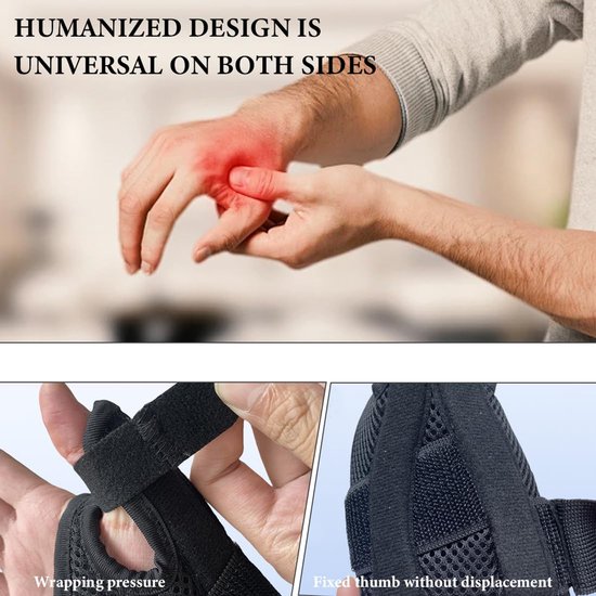 Lichte polsbandage bij RSI-syndroom en peesschedeontsteking, geschikt voor dames en heren, polsbandage voor krachttraining — afbeelding 3