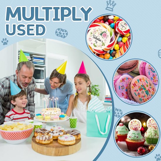 Eetbaar papier, 25 stuks, suikerglazuurblaadjes, A5-formaat, 20 x 15 cm suikerglazuurbladen, eetbaar fotopapier voor taartdecoraties, koekjes, suikerblaadjes voor taartprinter — afbeelding 3