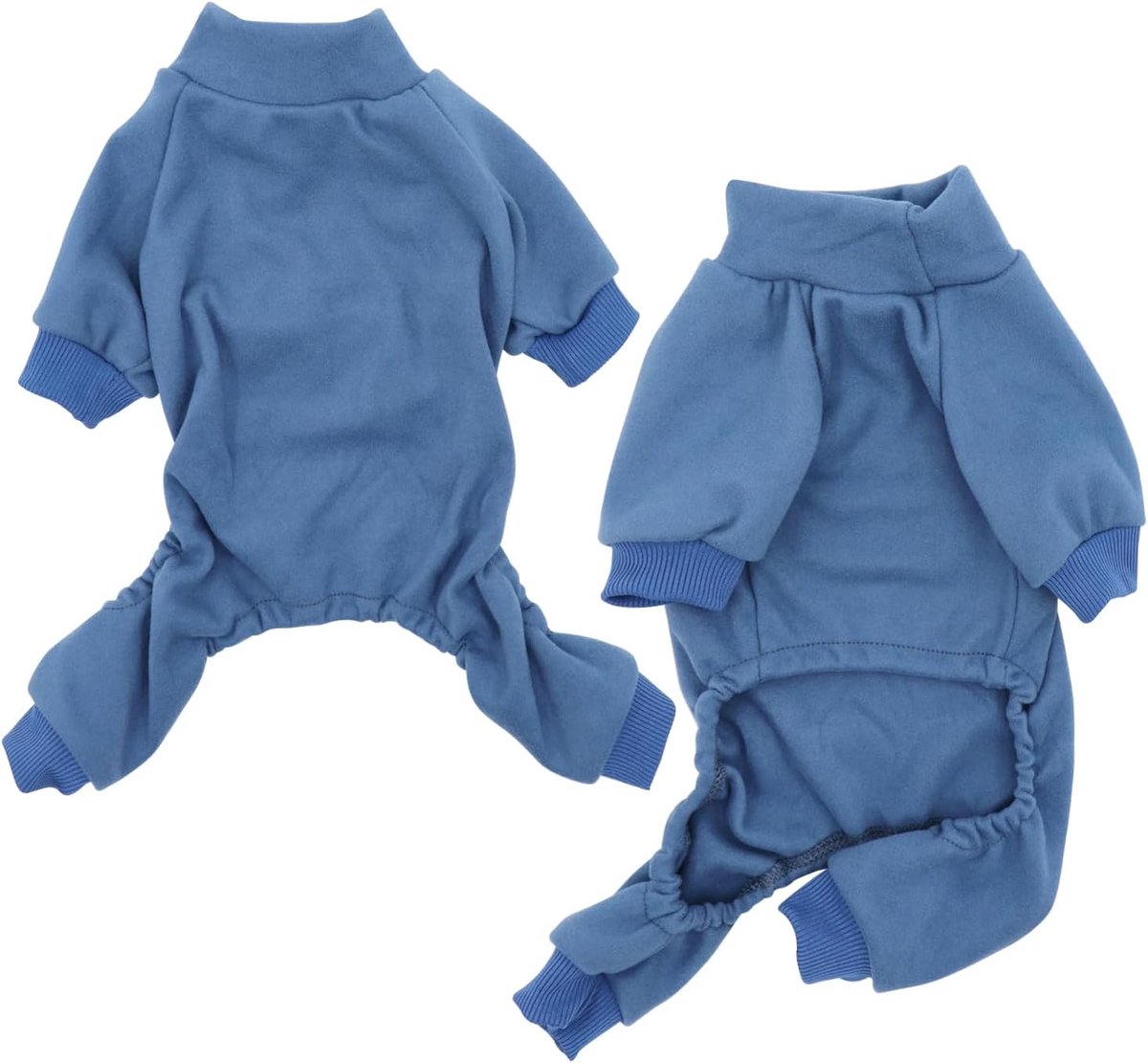 Katoenen Pyjama Voor Honden, Elastisch en Uittrekken, Geschikt Voor Kleine en Middelgrote Honden (Haze Blauw, L)