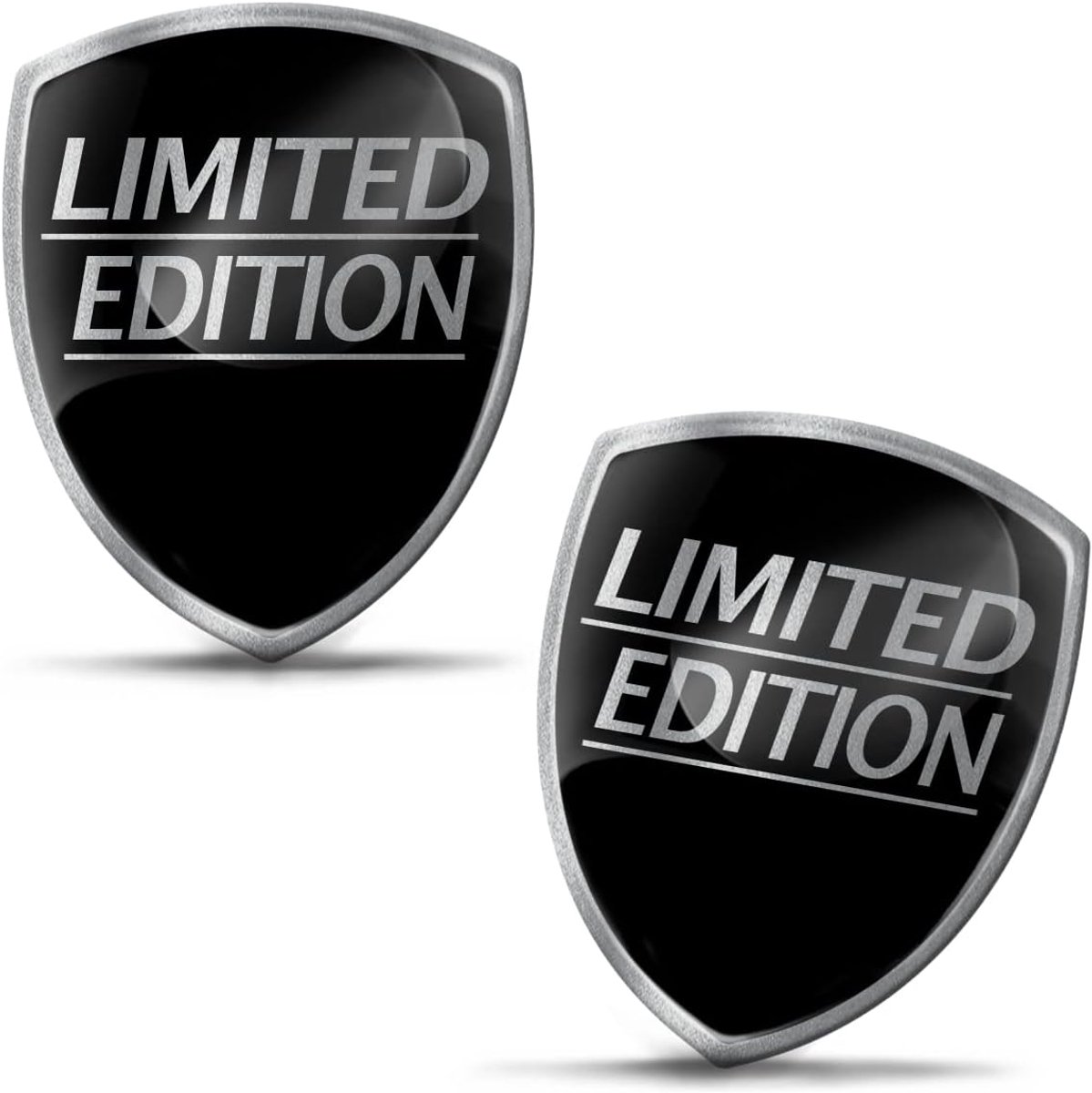 KS 93 Eu 2 x Stickers 3D Gel Silicone Limited Edition Zilveren Stickers Auto Motorfiets Fiets Venster Telefoon Laptop PC Tablet Deur