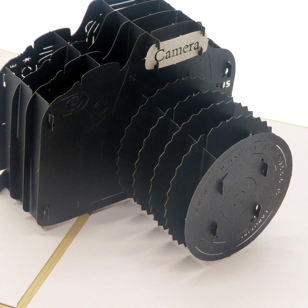 3D-kaart | handgemaakt | creatieve klapkaart Wenskaart Verjaardagskaart, cadeaubon, uitnodiging | met envelop en beschermhoes | voor mannen, vrouwen, vrienden (Camera)