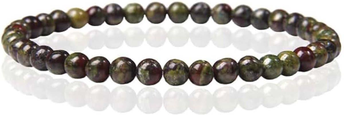 Memphis Natuursteen Armband - 4mm Dragon Bloodstone