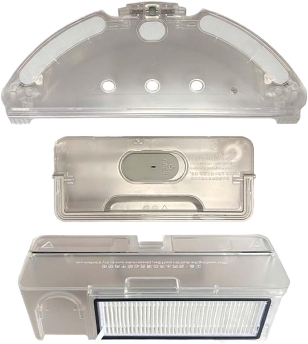 360 S9 Watertank Stofbak Mop Beugel Onderdelen Robotstofzuiger Vuilnisbak Box Steunplaat Accessroies stofafzuigbox(3 Pcs)