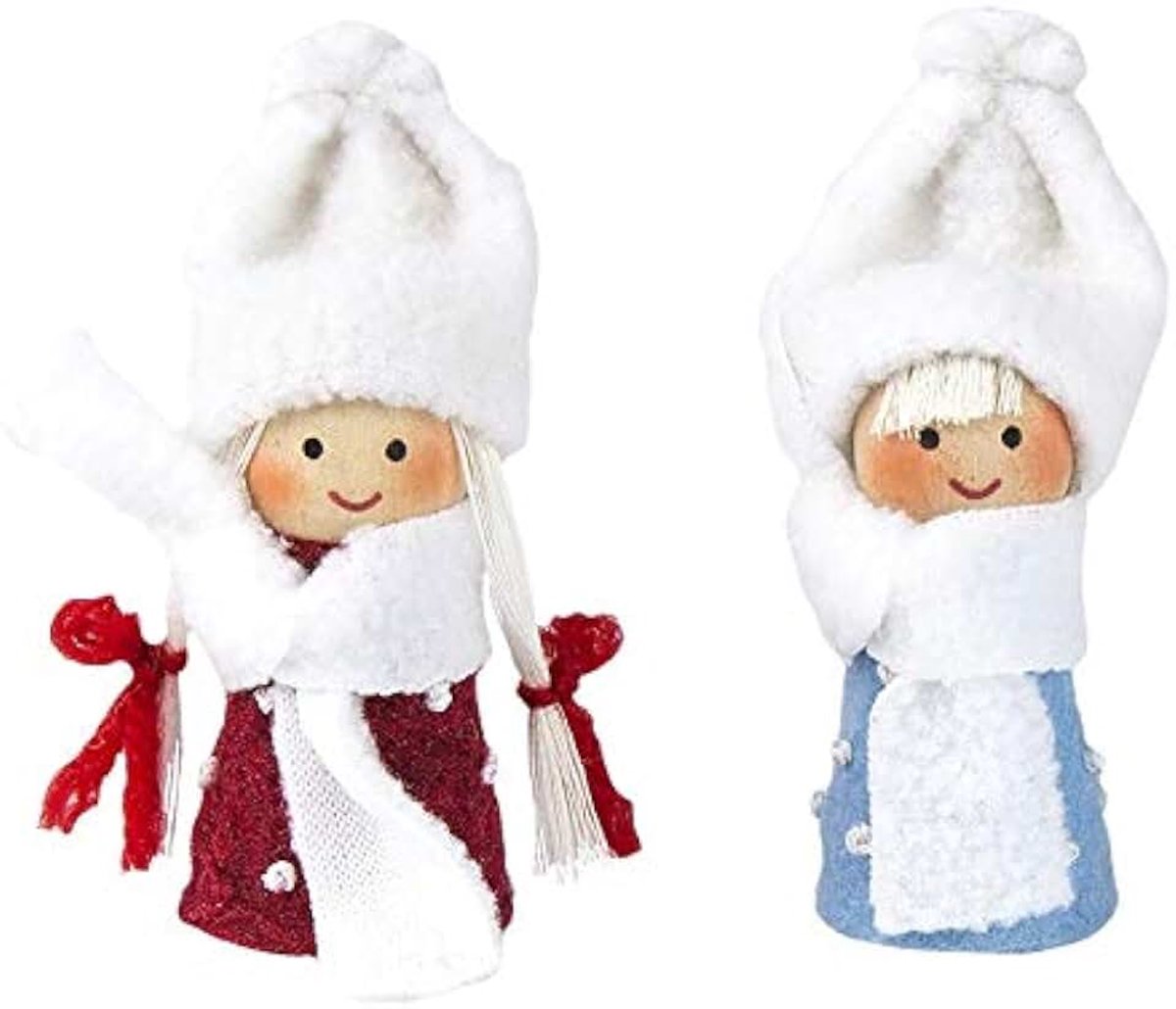 Mit Herz Leuke winterpopje, kerstdecoratie, van vilt en gebreid, winter-kinderen (Jana, 2)