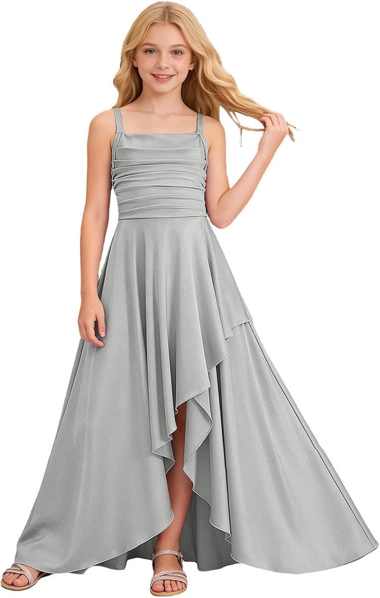 Jurk voor meisjes, ceremonie, kant, roze, prinses, bruiloft, avond, verjaardag, feest, elegant, mouwloos, kinderkleding, chic, A159