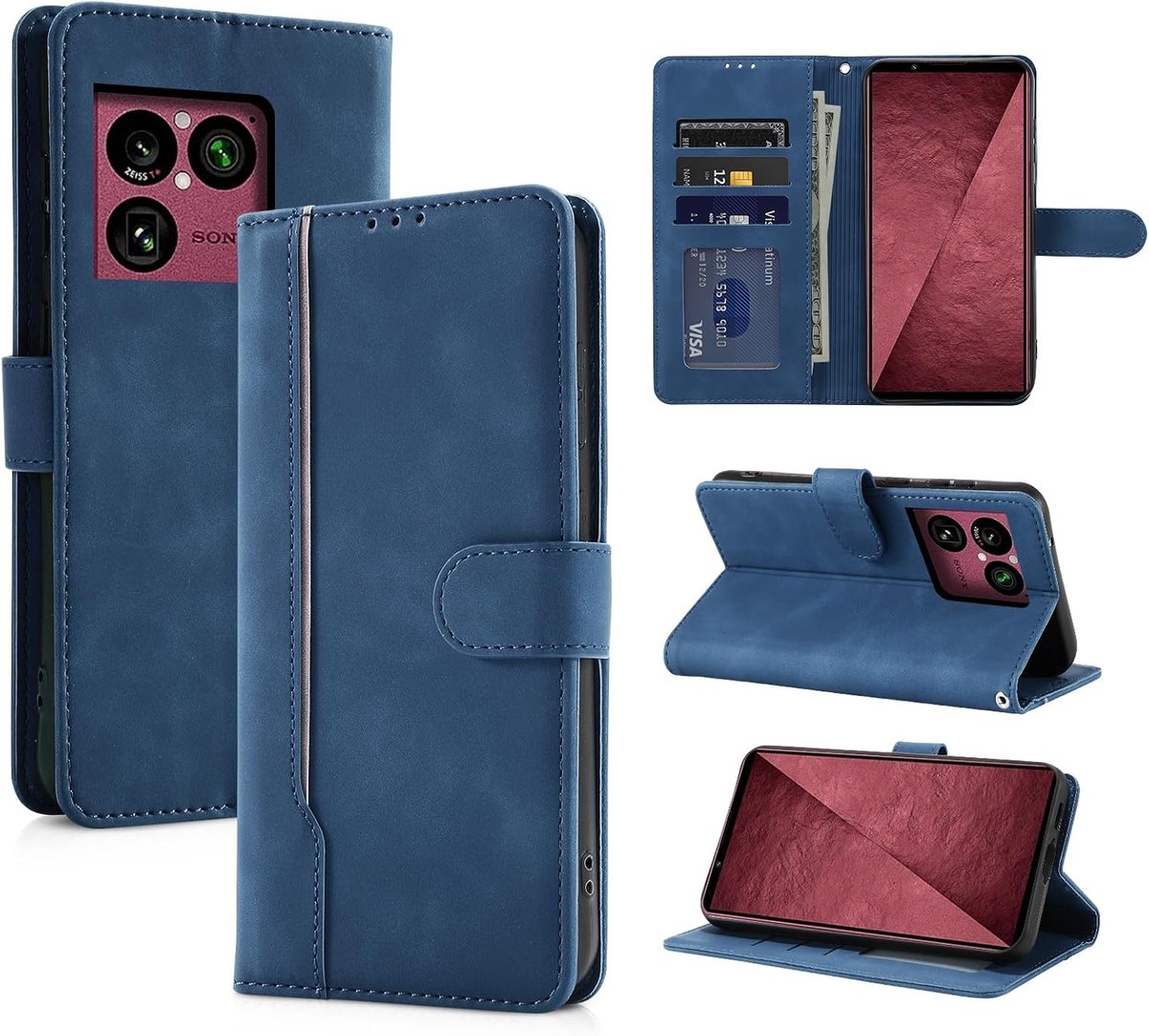 Telefoonhoes voor Sony Xperia 1 VIII Premium hoes, blauw