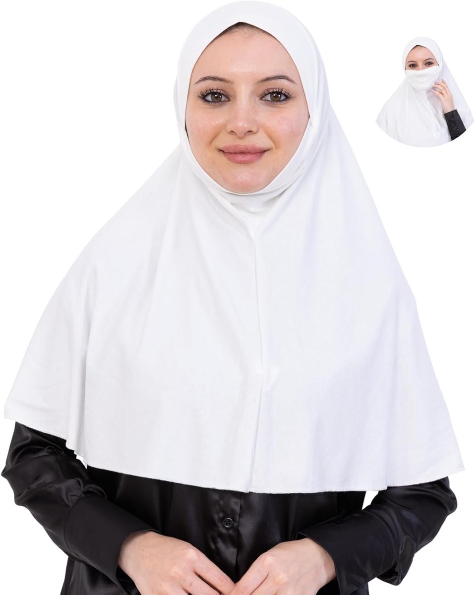 Gemakkelijk te dragen hijab voor vrouwen, moslim instant tulband met Niqab, islamitische kleding, zachte sjaal voor gebed, Abaya, Khimar