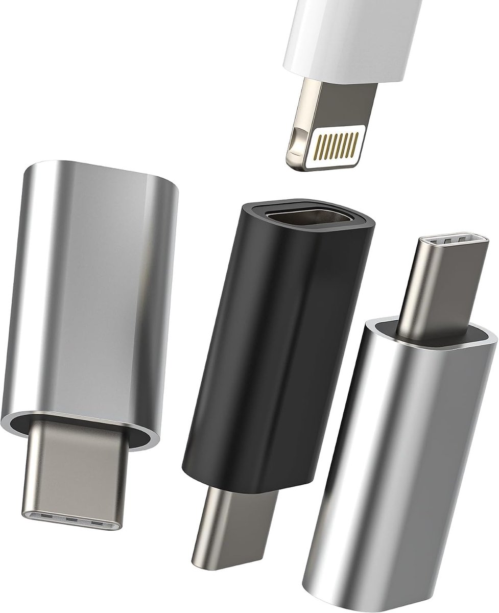 Naar USB C adapter voor iPhone iPad Mini compatibel met Samsung (3 stuks) jackkabel type stekker voor Apple vrouwelijk accessoires adapter adapter type C kabel oplaadkabel aansluiting