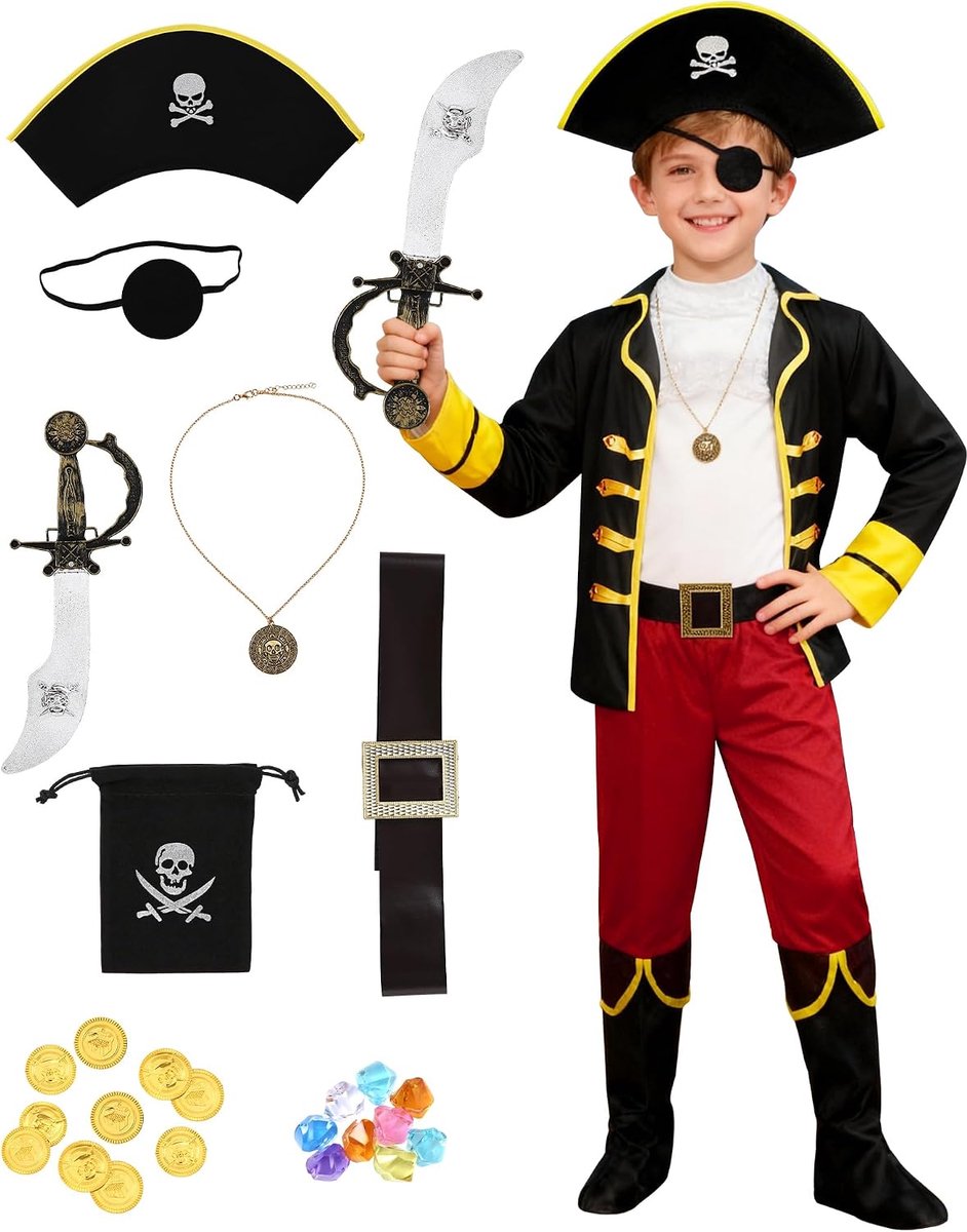kinderen piratenkostuum kinderen jongens piratenkostuum jongens carnavalskostuum jongens carnavalskostuum 3-12 jaar