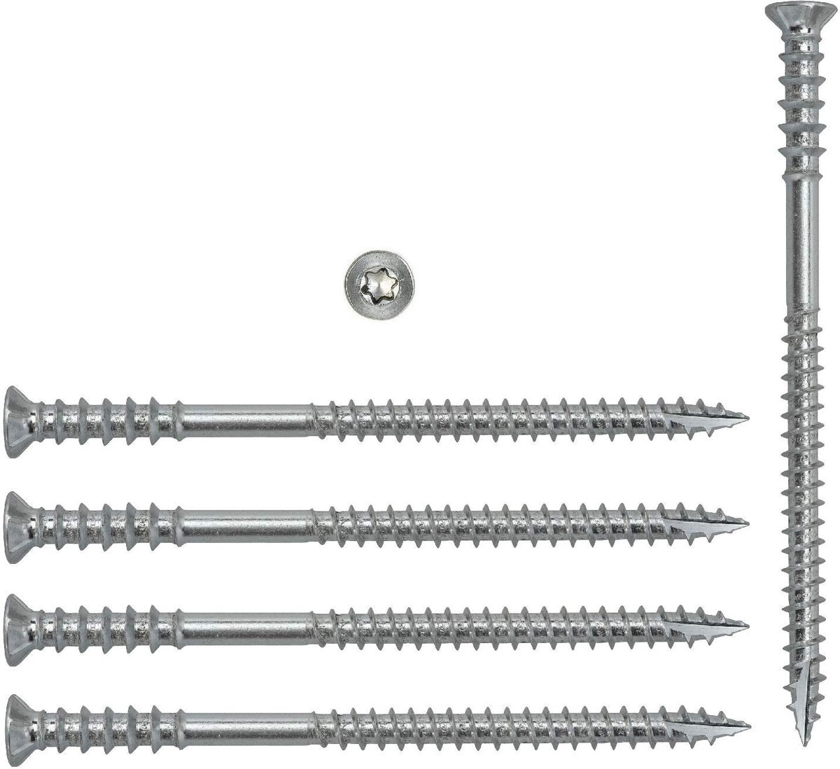 6 x 120 mm - 100 stuks - stelschroeven freespunt Torx verzinkt