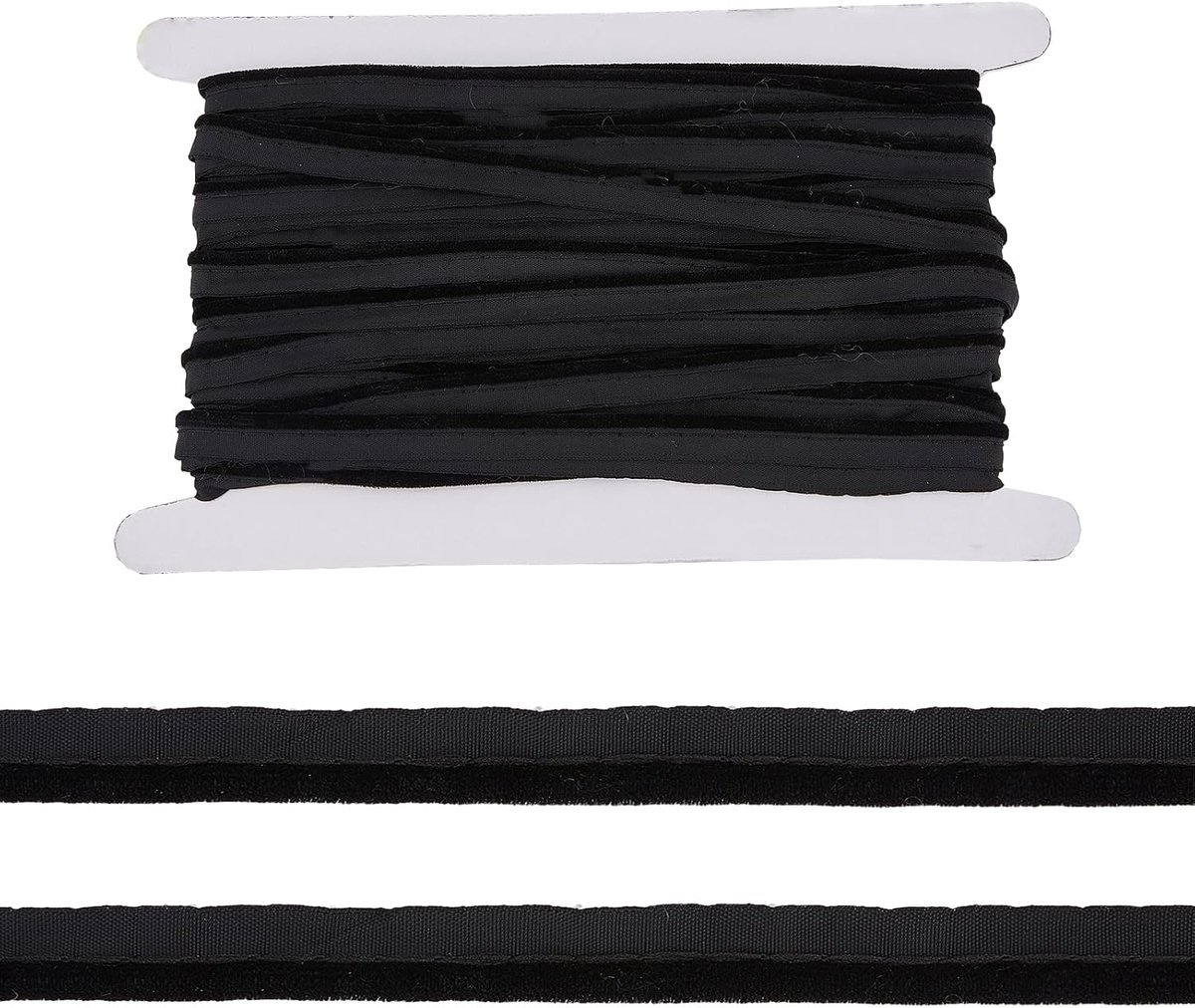 Fluweel Doorvoergarnituur 15 yard x 0,39 inch breed polyester biasband met luskoord naaibenodigdheden voor kledingaccessoires