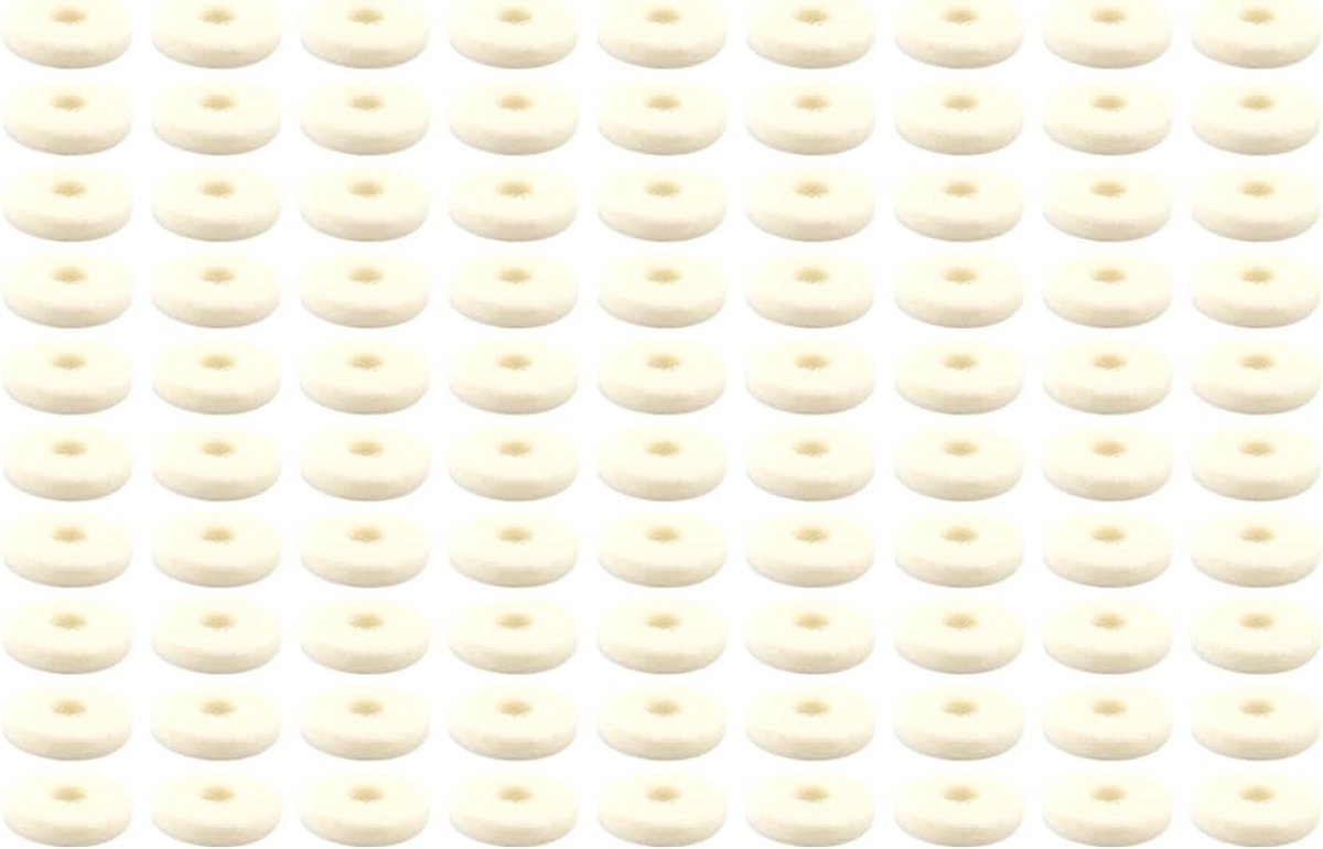 90 stuks pianovilt, diameter 12 mm, vilten railschijven, voor pianoreparatie, onderhoud, tuning accessoires
