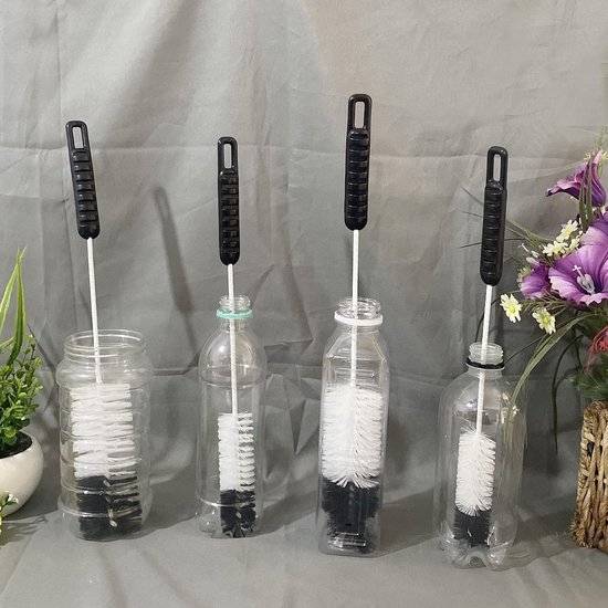 Reinigingsborstel voor nutsflessen met lange handgreep, dunne kleine grote draadreiniger, buigbaar flexibel voor smalle hals, magere ruimtes van water, bier, wijn, babyflessen, buizen, — afbeelding 3