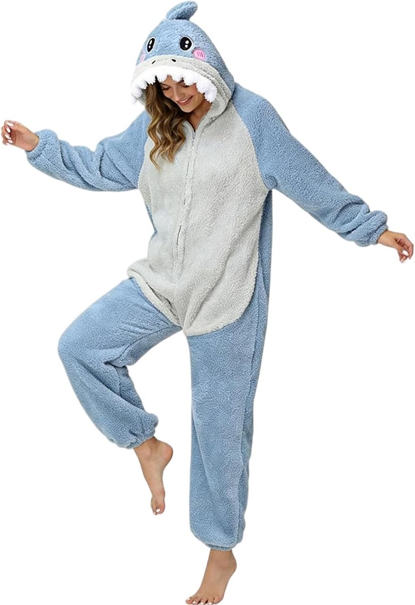 Pyjama unisex lang winter eendelig dierkostuum volwassenen kostuum jumpsuit dames met ritssluitingen losse en comfortabele pyjama fleece onesie kleding met capuchon