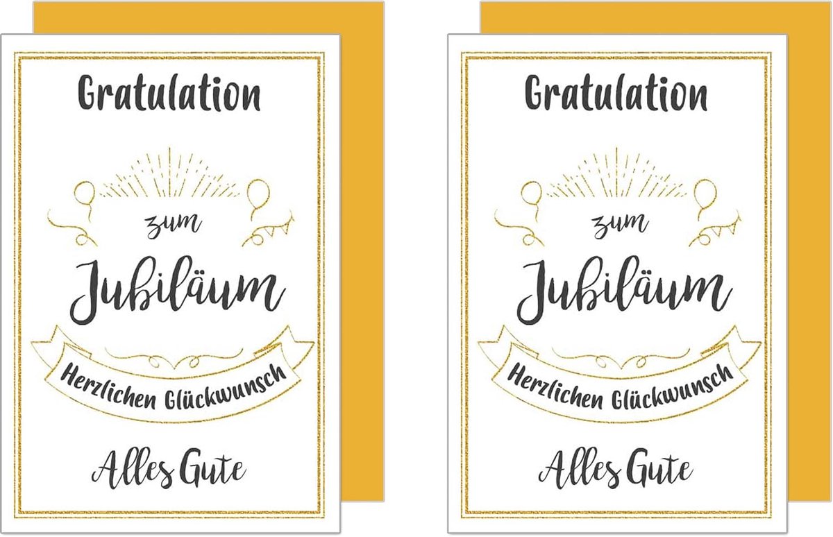 Wenskaarten voor jubileum met envelop. kaart voor jubileum met spreuk jubileumkaart wenskaart felicitatie Billet man vrouw (J118)