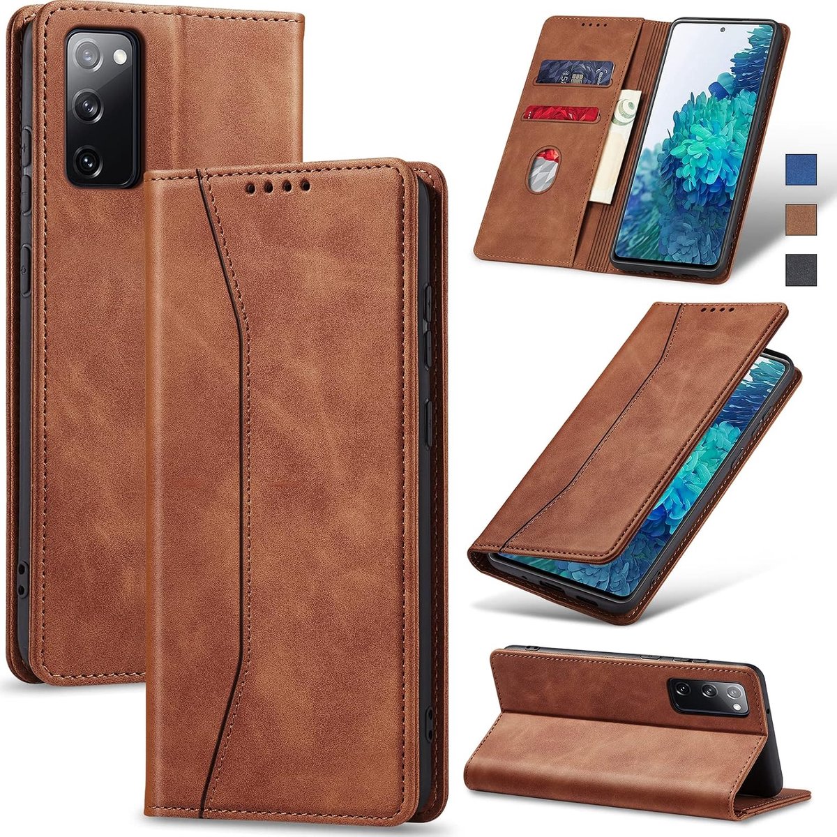 Hoesje voor Samsung Galaxy S20 FE,Bruin