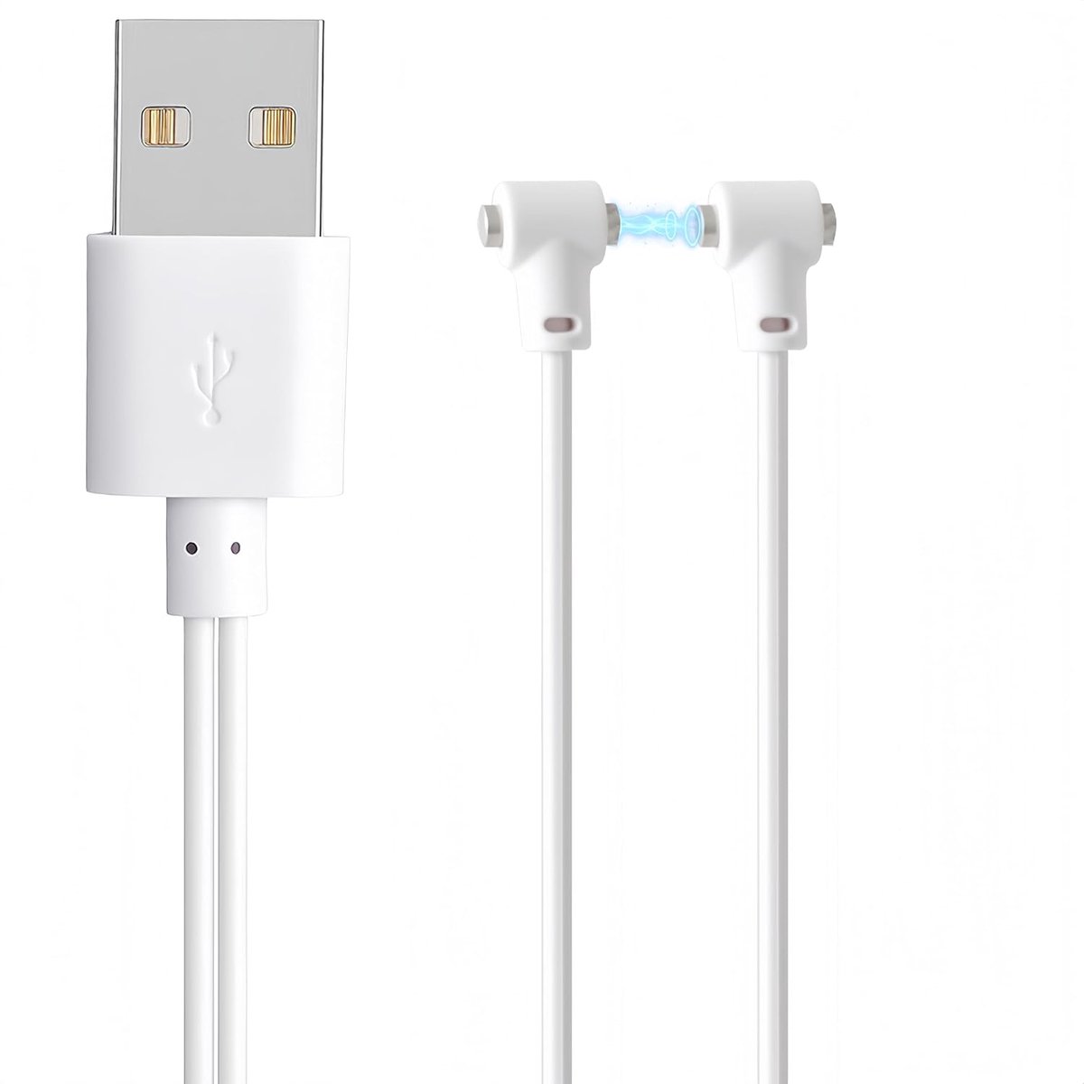 2-pins verstelbare magnetische oplaadkabel voor stimulators, 80 cm USB-A vervangende oplader voor persoonlijke stimulators, roze en ander oplaadbaar, compatibele oplaadafstand 5 mm - 20 mm