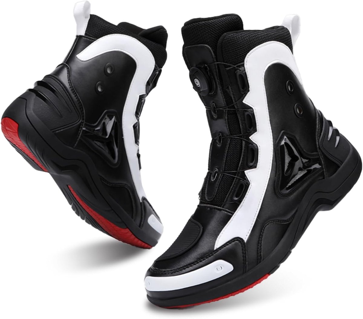 Motorfietslaarzen voor mannen-Biker Riding Boots Waterdicht met bovenop snel-CLOOT SYSTEEM ENKLE CRASH BESCHERMING Non-slip Sole Motorfietsen Cycling Shoes Racing Sports