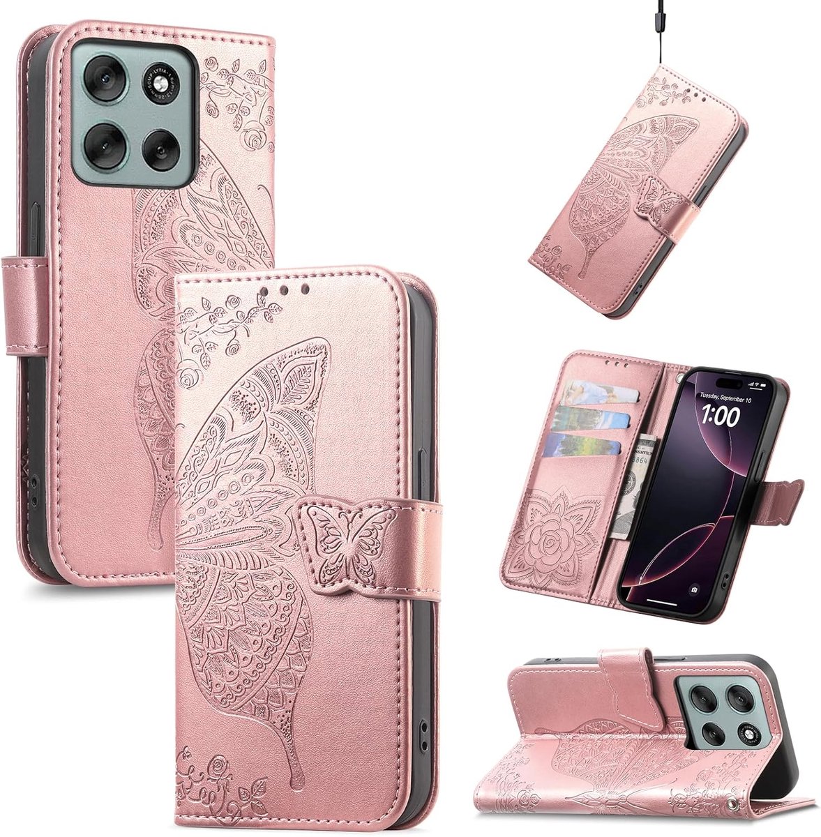 Beschermhoes voor Motorola Moto G56 5G, roodgoud