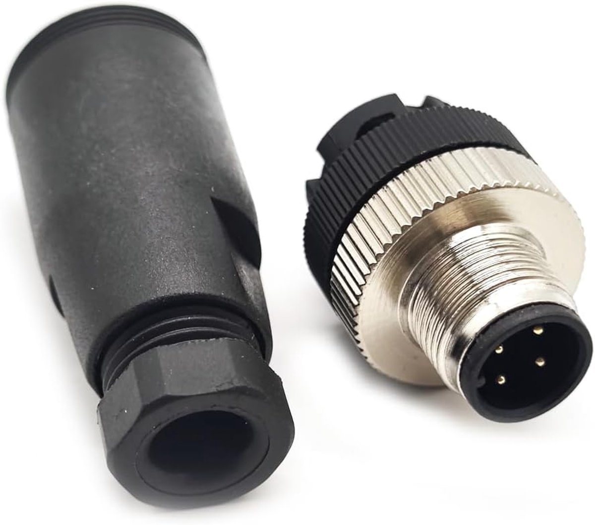 Stekker 4-polig, A gecodeerde ronde connector 4 pin ter plaatse te installeren schroefaansluiting 12 mm Aviation mannelijke connector IP67 waterdicht industriële cirkelconnector
