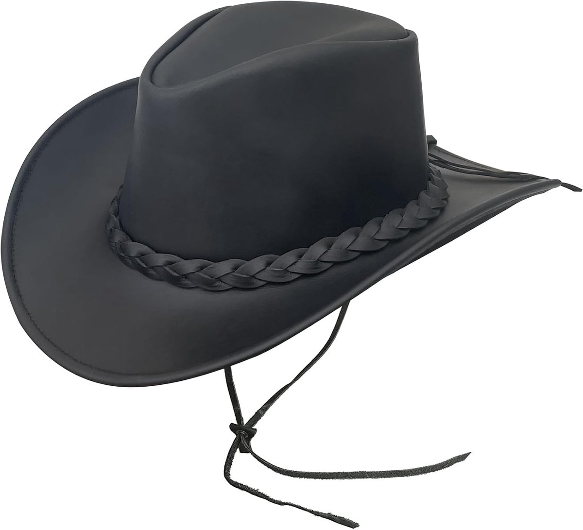 Lederen cowboyhoed voor mannen, handgemaakt, vormbaar, brede rand, duurzame cowgirl-outback-hoed