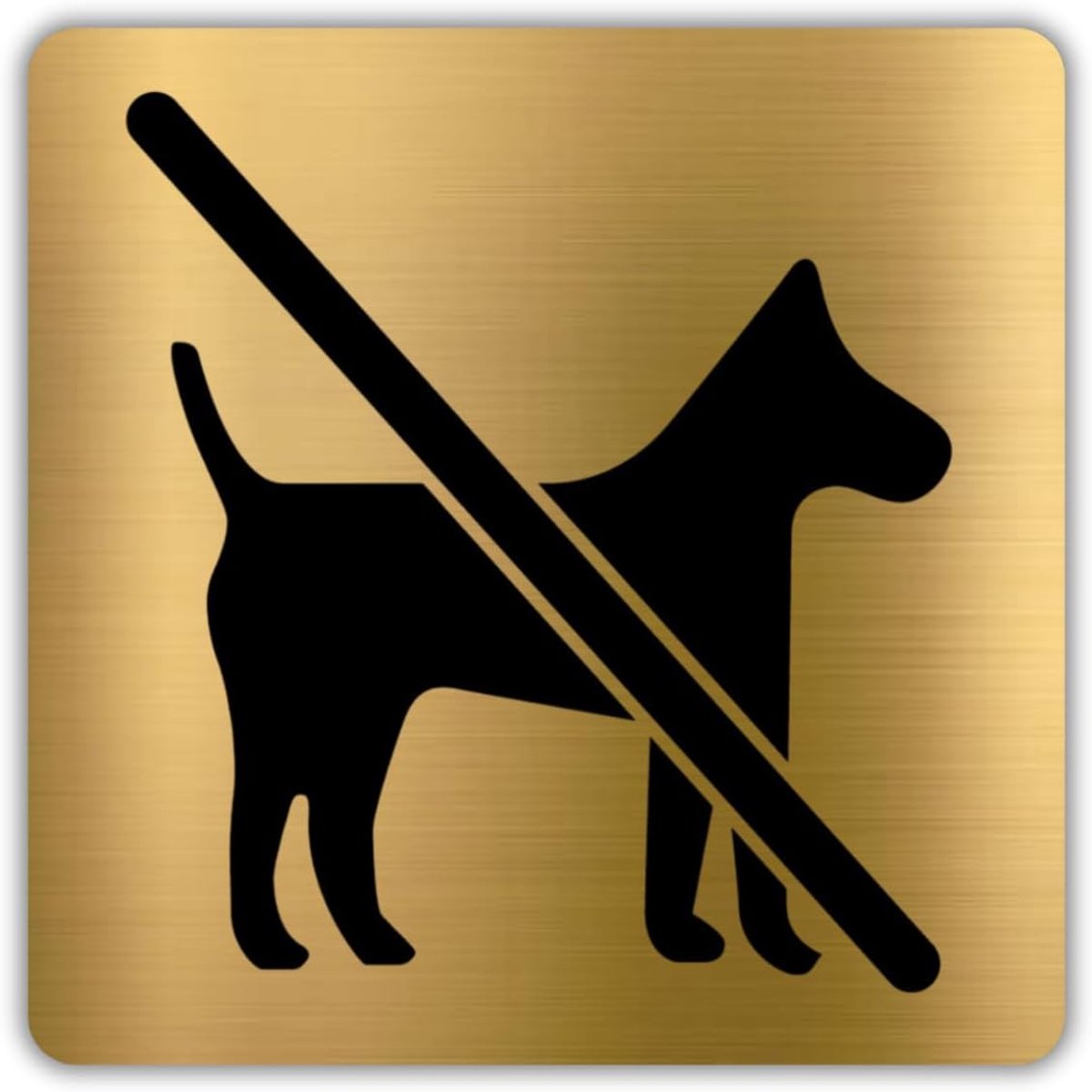 Hond - 10x10 cm - Aluminium - Huisdieren Verboden Zone