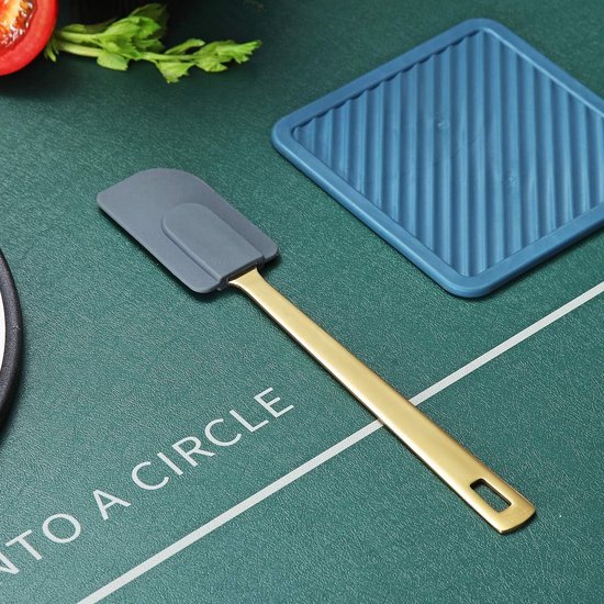 Spatels, Berglander flexibele schrapers, bak- en menggereedschap van verguld titanium, bakgereedschap, hittebestendig, vaatwasmachinebestendig, gemakkelijk schoon te maken — afbeelding 2