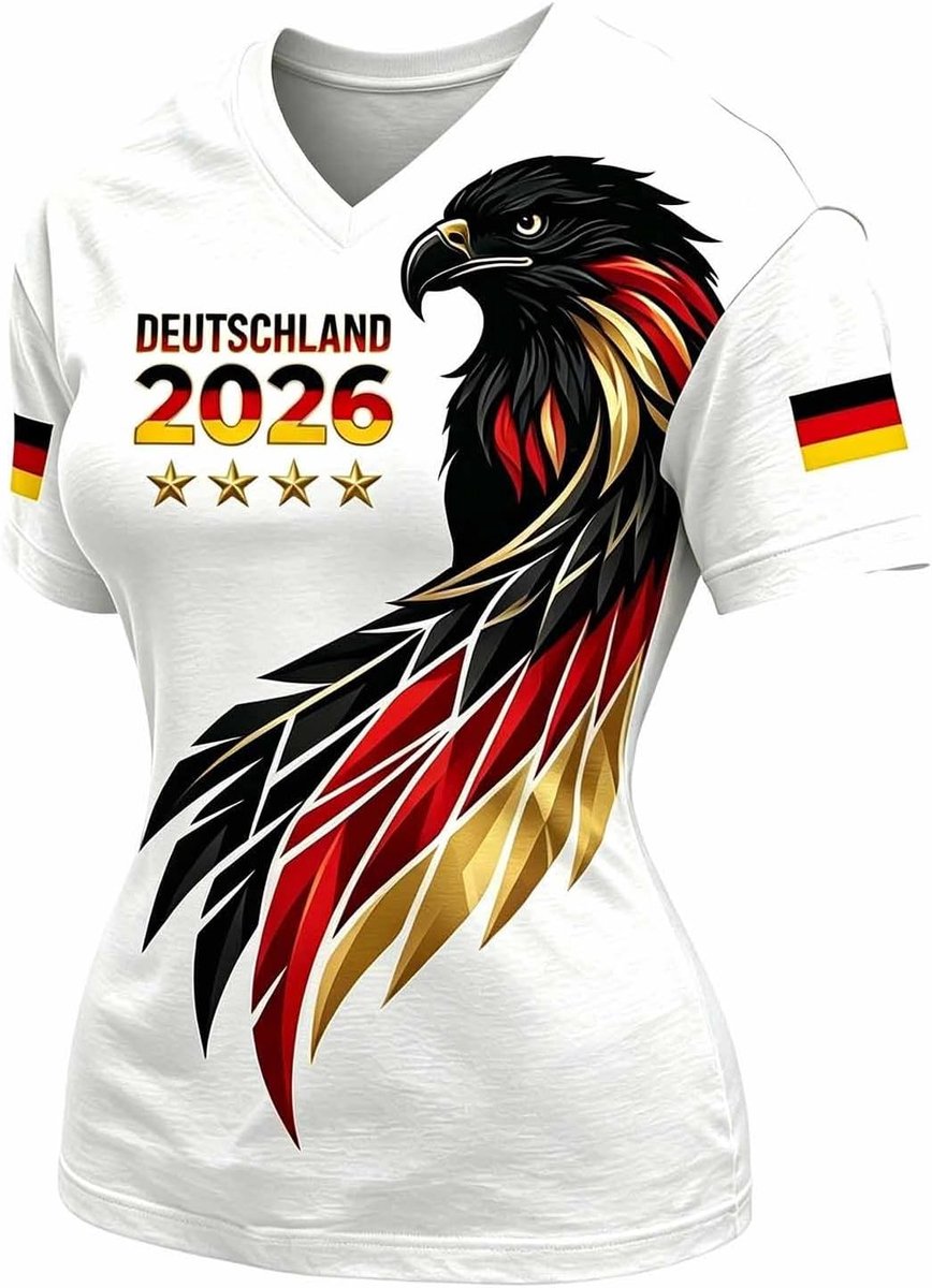 Wm Shirt 2026 Deutschland Damen Große Größen Retro mit Adler Wm Trikot 2026 Deutschland Tshirt Fanartikel Heimtrikot Auswärts Fußball Trikot Fan Shirt Germany T-Shirt