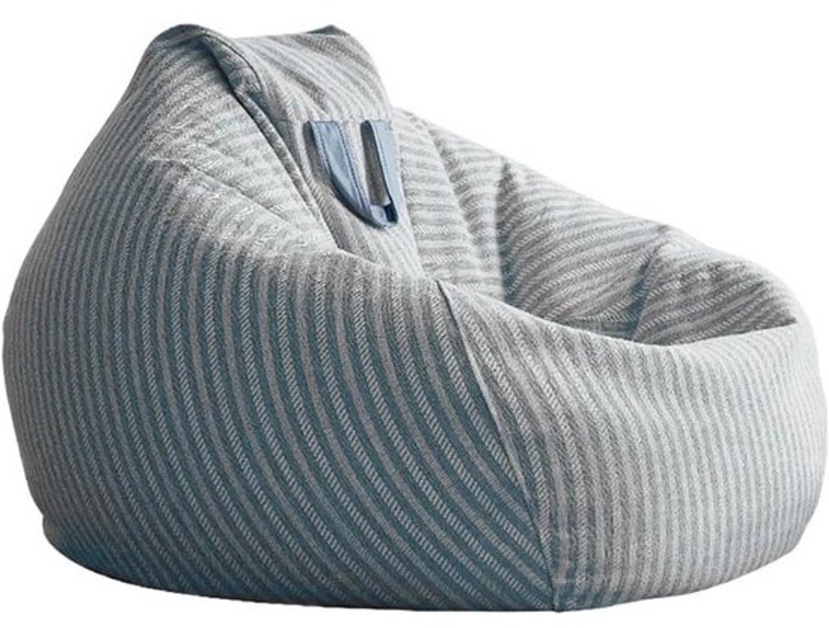 Zitzakhoes - Poefhoes Zitzak Overdekking - Ontspannen Zitten - Machinewasbaar - D70 cm - Zwart
