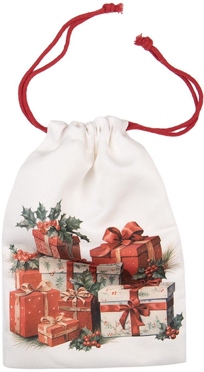 Clayre & Eef Cadeauzakje Wit Synthetisch