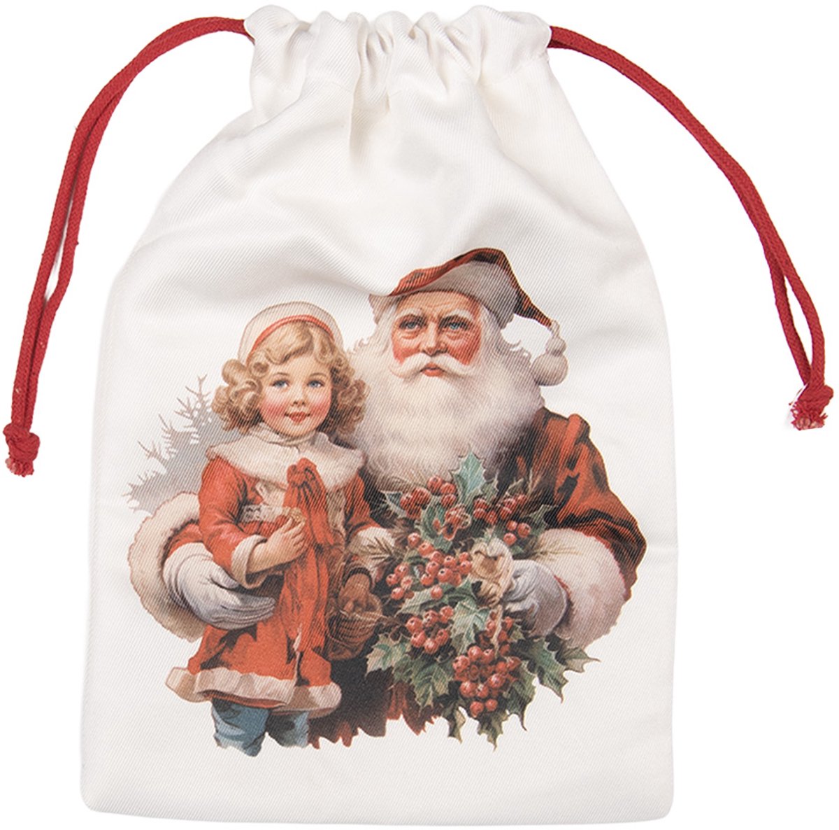 Clayre & Eef Cadeauzakje Wit Synthetisch