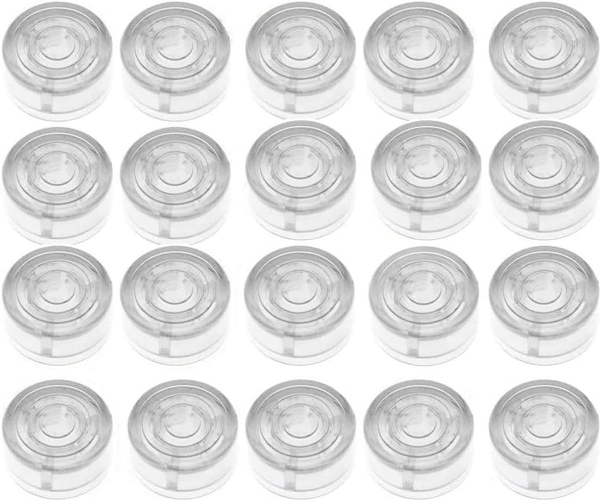 20 Stuks Voetschakelaar Toppers voor Effectpedalen - Beschermende Covers voor Gitaarpedalen, Transparant Witte Voetbedekking en Accessoires