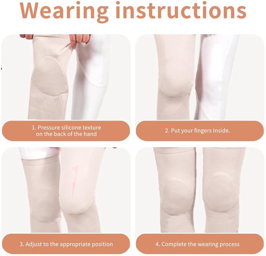 Dans-kniebeschermers, ultradunne en ademende kniebeschermers voor vrouwen, volleybal, yoga, cheerleading, beige, gebruik binnenshuis — afbeelding 4