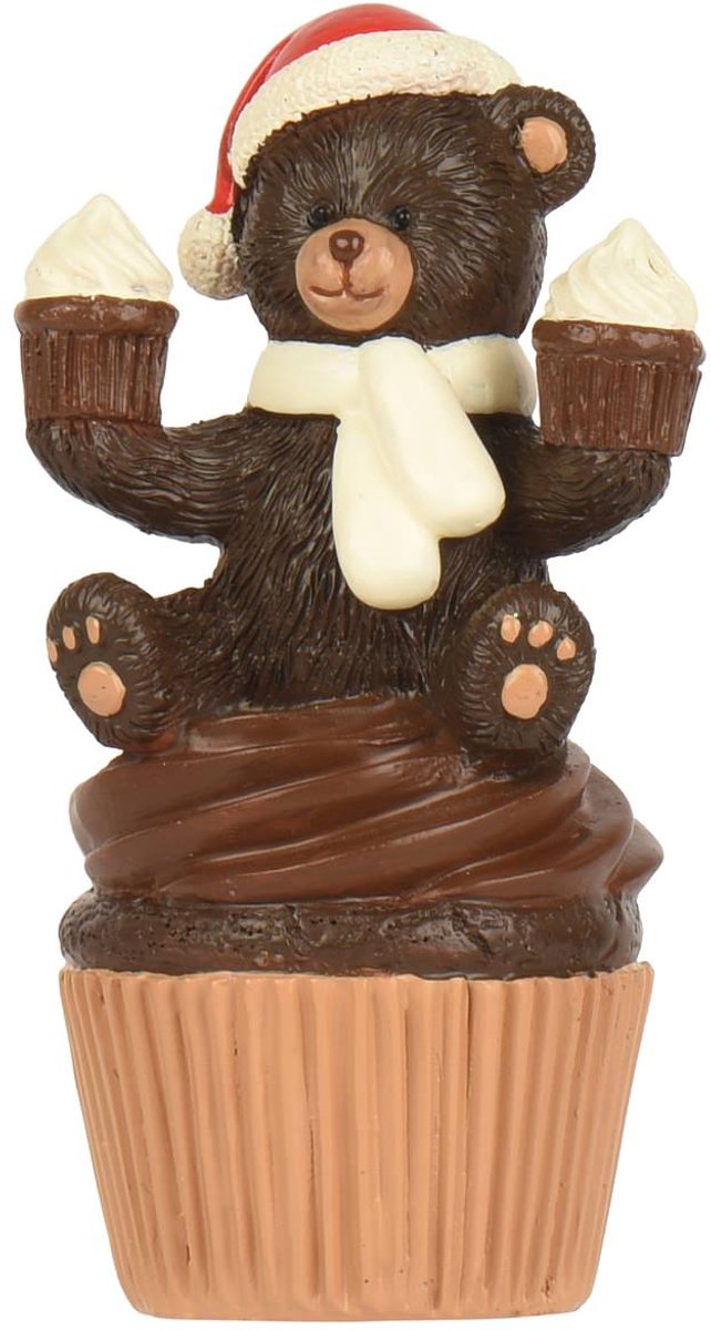 Kaemingk kerstfiguur teddy muffin chocoladebruin 13 cm