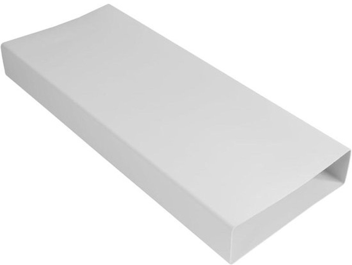 Ventilatiekanaal Plat - Rechthoekig Kanaal PVC Buizen - Luchtstroming Verbeteren - Licht en Duurzaam PVC - 204 x 60 mm