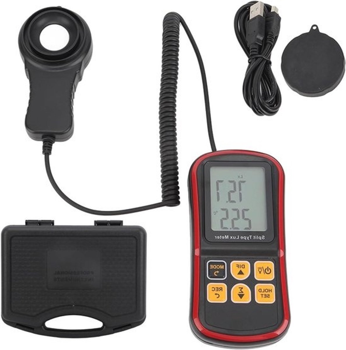 Lichtmeter - Luxmeter Fotometer - Nauwkeurig Meten - Hoge Nauwkeurigheid - 20000 LM - Grijs