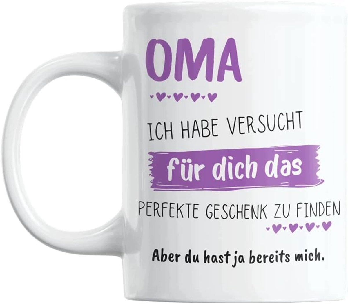 Witte Mok 330ml - "Beste Oma" - Vaatwasmachinebestendig