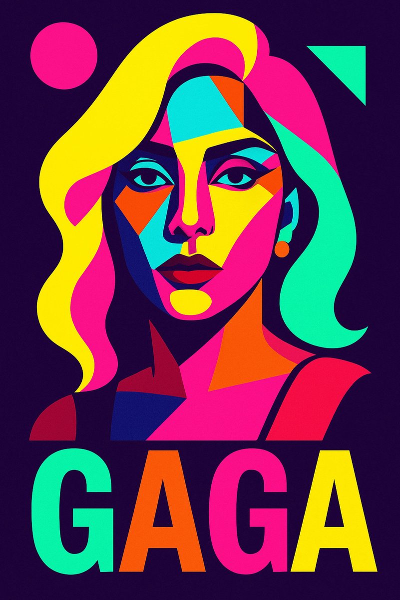 Lady Gaga Poster - Muziek Posters - Pop Art - Mode-icoon - Wanddecoratie Woonkamer - 180 gram papier - XS6436AZ - Formaat 30 x 40cm