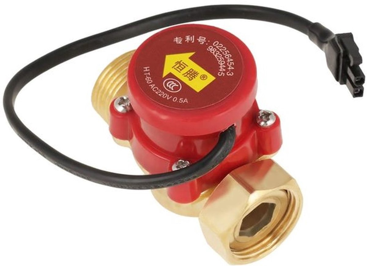 Waterstroomschakelaar - Waterpomp - Automatische werking - Rood - Lage waterdruk - Huishoudelijk gebruik - 220V