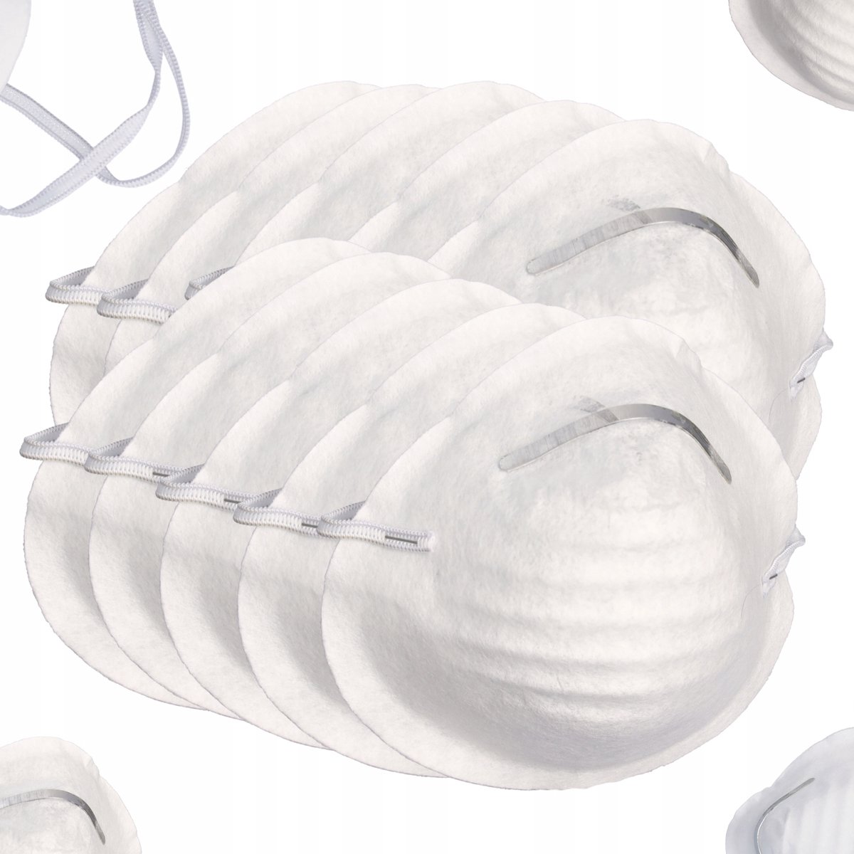 Stofmaskers Bouwstof - 10 stuks, universeel