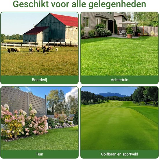 Gazonhark Nivelleerhark 207 cm - Gazonrakel met Rolkop 43 x 30 cm - Verstelbare Zware Stalen Gazonhark voor Tuin, Golfbaan en Sportveld - Grond Egaliseren, Zand Verspreiden en Gazon Onderhoud — afbeelding 2