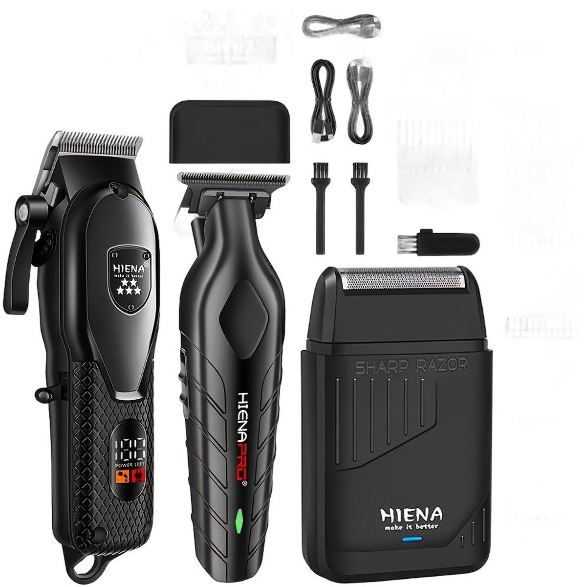 Currero Foil Shaver - Scheerapparaat Mannen - Hoofd Scheerapparaat - Head Shaver - Tondeuse met Trimmer - Lichaam en Baard - Oplaadbaar