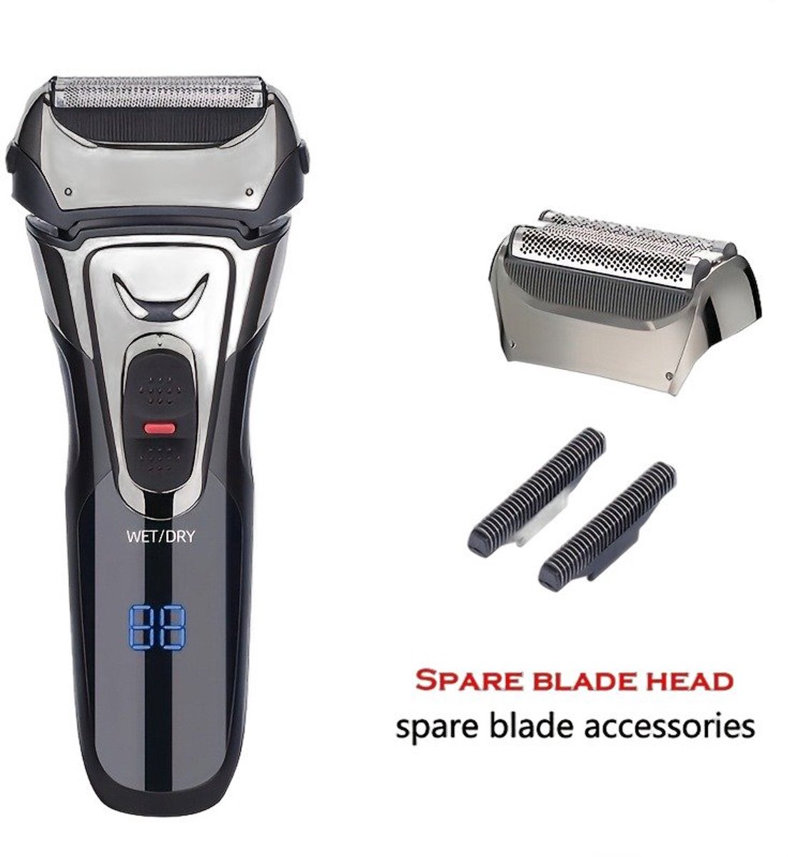 Currero Foil Shaver - Scheerapparaat Mannen - Hoofd Scheerapparaat - Head Shaver - Tondeuse met Trimmer - Lichaam en Baard - Oplaadbaar